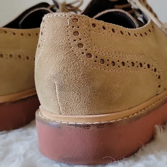 Cole Haan Tan Suede Oxfords - Picture 7 of 12